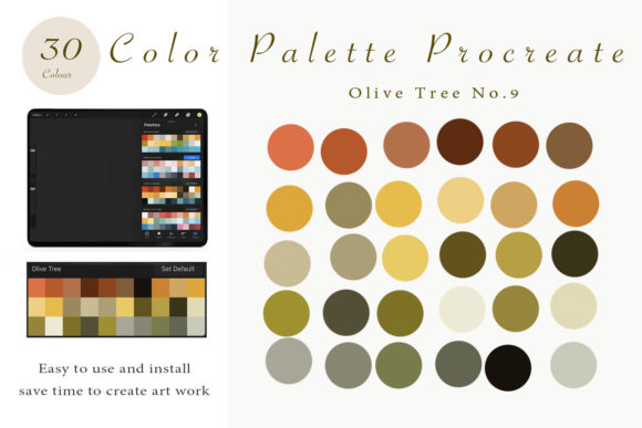 Download Color Palette Procreate, Olive Tree - Premium Resources