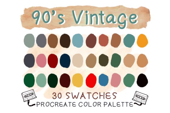 Download 90's Vintage Procreate Color Palettes - Vintage Collection