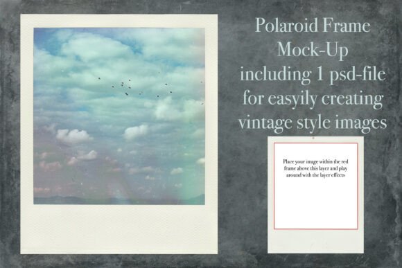 Download Vintage Polaroid Frame Mockup - Vintage Collection