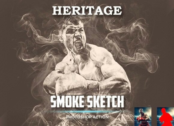 Download Heritage Smoke Sketch Photoshop Action - Premium Resources